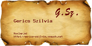 Gerics Szilvia névjegykártya