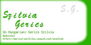 szilvia gerics business card